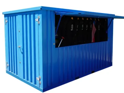Container Pop Up 3×2 Meters Blue Ral 5012