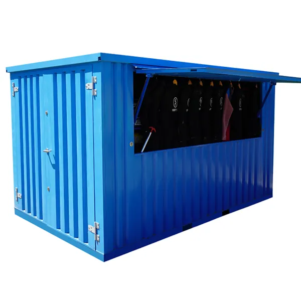 3x2-RAL-5012-FRONT-3 Container Pop Up 3×2 Meters Blue Ral 5012 - Image 1