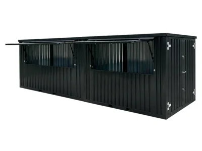 Flat Pack Container 8×2 Xl Meters Black Ral 9005