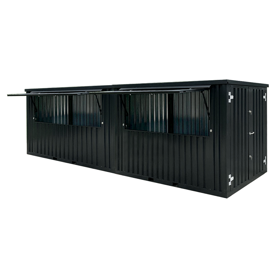 Bar-Container-8x2-RAL-9005-1-1 Flat Pack Container 8×2 Xl Meters Black Ral 9005 - Image 1