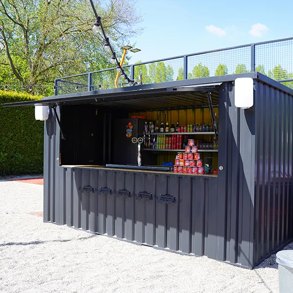 DSC05929_600x600-2-1-2 Modular 4×2 M Black Flat Pack Container – Customizable for Bars, Cafes, & More - Image 1
