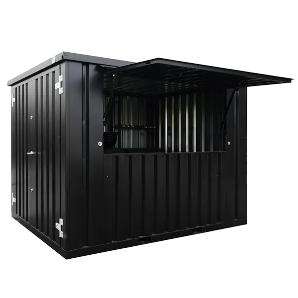 FOCO-BAR-3X2-RAL-9005-1-2 Flat Pack Container 3x2M – Ideal for Bars, Pop-Up Shops & Mobile Businesses - Image 1