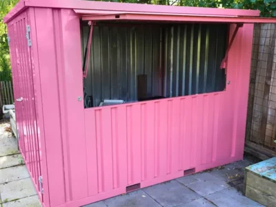 Container Pop Up 4×2 Meters Pink Ral 3014