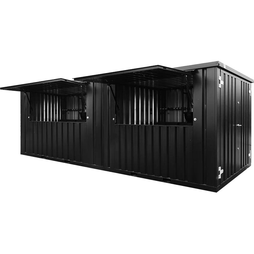 FOCO-BAR-6X2-RAL-9005-e1679329527226 20 Foot Container Bar for Pop-up Shops and Events – Black RAL 9005 - Image 1