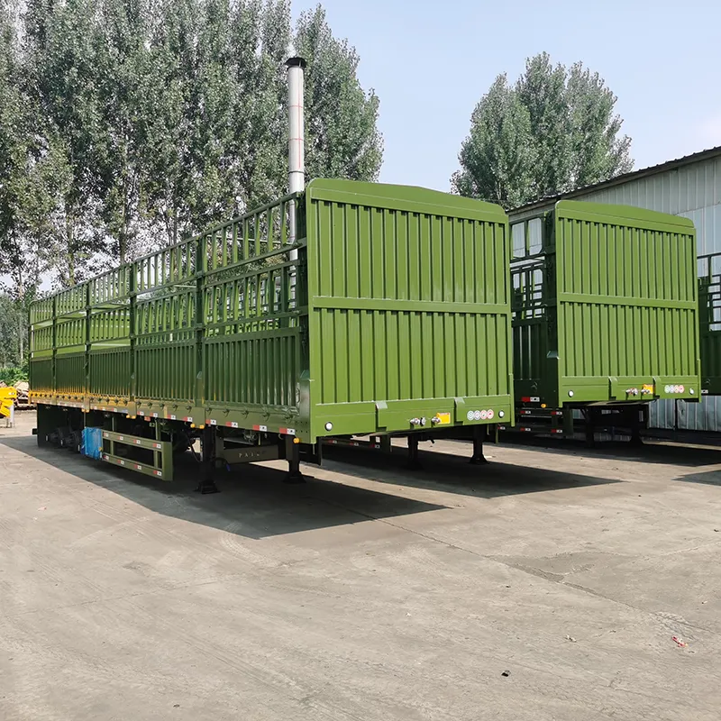 H8a75ebf434b34e6aa97aab106c968520e.jpg_960x960 (2) Flatbed Side Wall Truck Trailer – Cargo Fence Semi Trailer for Sale - Image 1