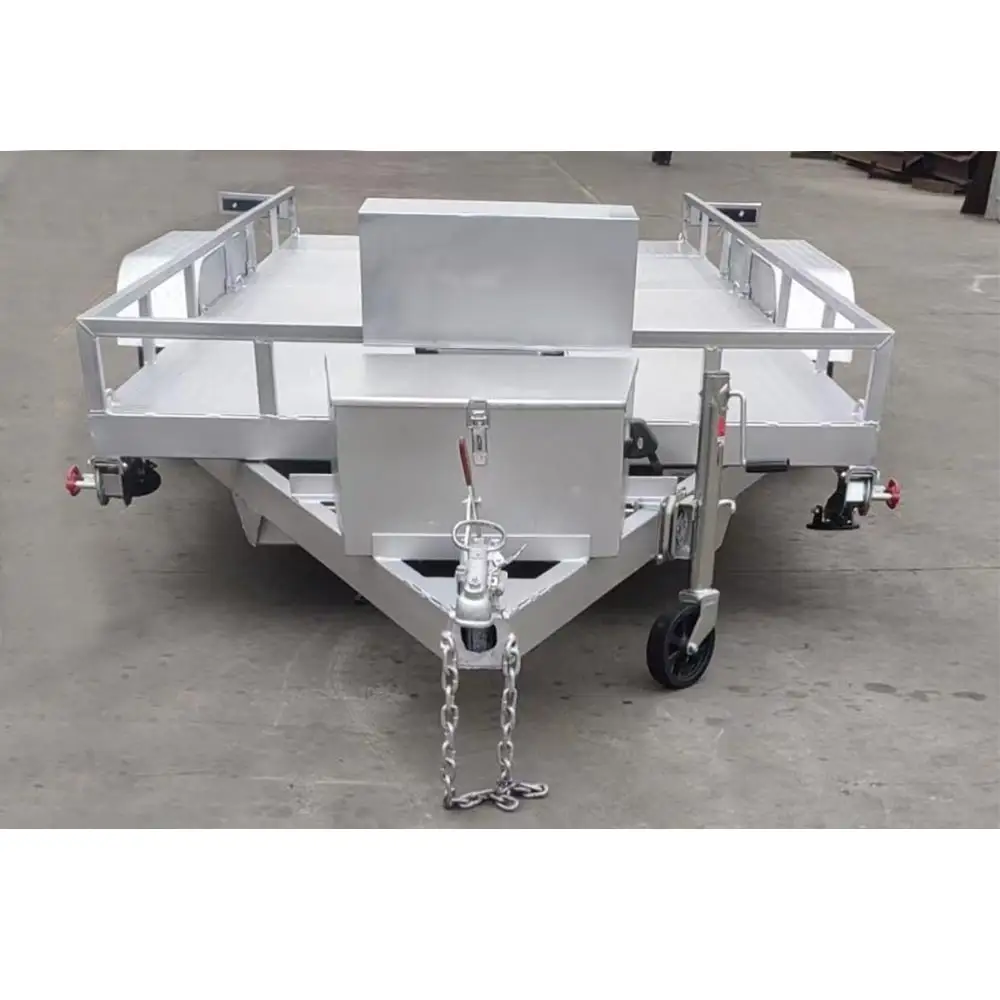 Ha69392c3a5fd44db8db5869b0f668b50a (1) Hydraulic 2 Axle Aluminum Car Trailer 700kg - Image 1