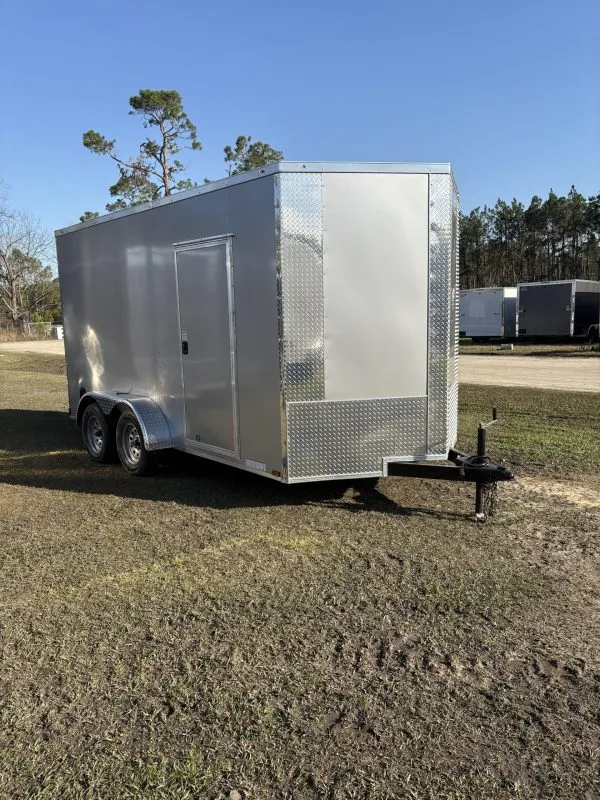 IMG_5578-scaled-1-600x800 Xtreme Cargo 7×14 Silver Frost Enclosed Trailer For Sale - Image 1