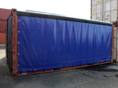 20′ Storage Container With Tarpaulin Wall