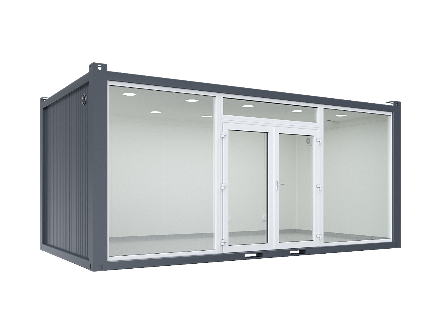 scg17 (1) 6×3.2m Glass Container, 1 Glass Wall - Image 1